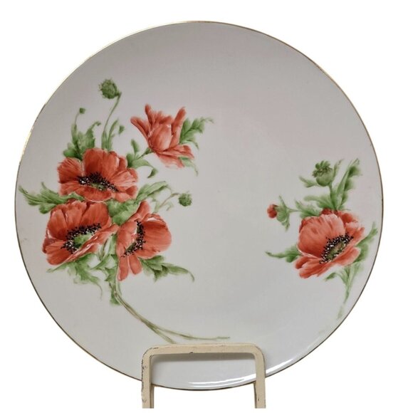 4 Sylvia M Courtwright 1943 Bavarian Floral Decorative Plates Handpainted - Picture 4 of 7